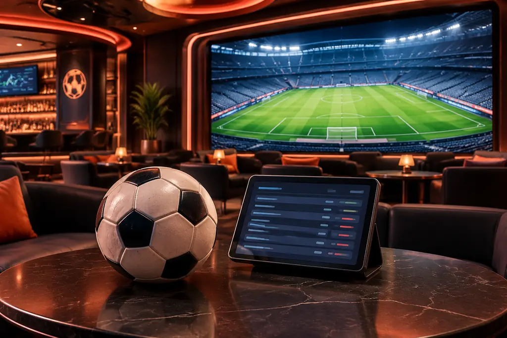 Bola sepak dan terminal di ruang sportsbook konseptual